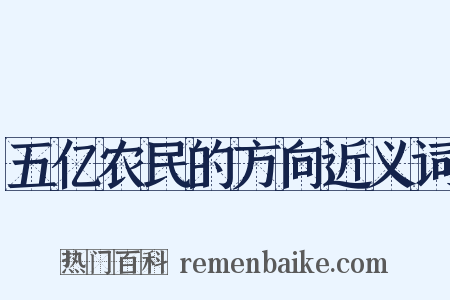 五亿农民的方向近义词是什么意思的图片